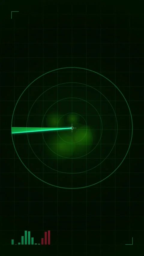 Abstract digital data visualization radar scope interface background neon t.. Stock Footage 345494958