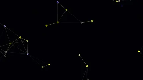 Abstract digital data visualization showing global network connections and .. Stock Footage 340378402