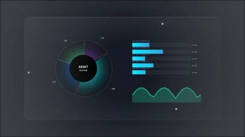 Abstract digital data visualization showing modern business analytics and p.. Stock Footage 346001995