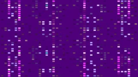 Abstract digital data visualization with vibrant purple hues. Modern technology Stock Illustration
