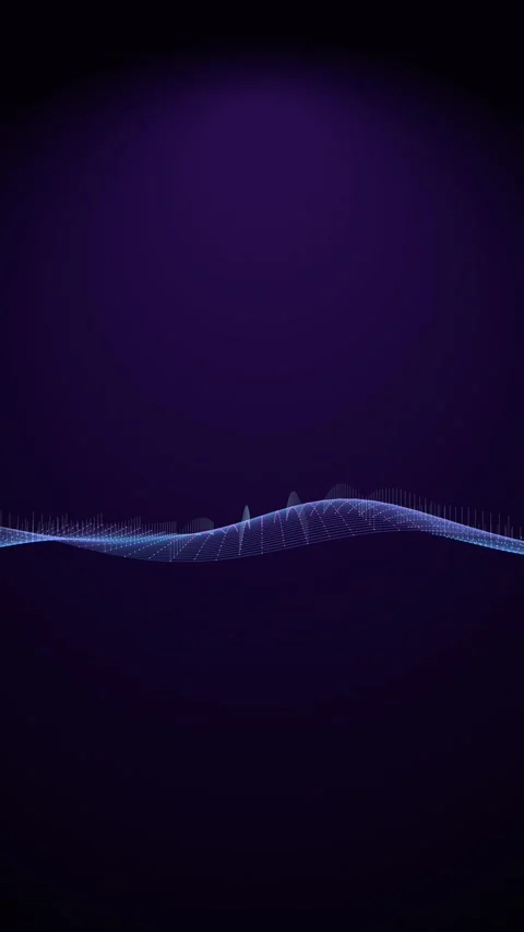 Abstract digital data wave flowing on dark purple background in vertical fo.. Stock Footage 346972987