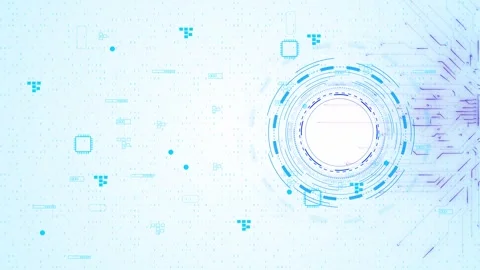 Abstract digital data wave glowing particles dynamic lines background Stock Footage 312179601