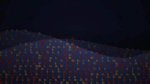 Abstract digital data wave visualization with glowing particles. Stock Footage 334443589
