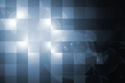 Abstract digital design with blue tones and illuminated grid elements Stock Illustration