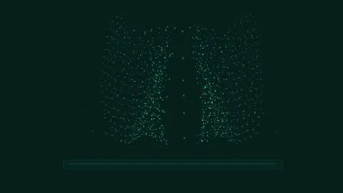Abstract digital design featuring dynamic particle movements creating a sen.. Stock Illustration