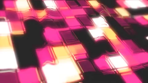 Abstract Digital Design Featuring Vibrant Pink, Orange, and White Shapes on.. Stock Footage 302250304