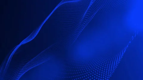 Abstract digital design with flowing particles and vibrant colors  wave with Stock Footage 320245746