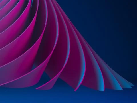 Abstract digital design pattern, neon colored 3d object Stock Illustration