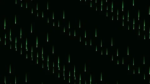 Abstract digital display featuring glowing green vertical light trails pattern Video stock 335118353