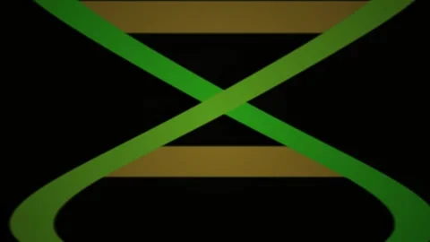 Abstract Digital DNA Helix Animation Rotating in Dark Space. Stock Footage 341779357