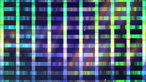 Abstract Digital DNA Sequencing Representation in Vibrant Colors Stock-Footage 306671162
