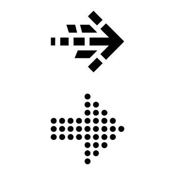 Abstract digital dot arrow silhouette vector illustration for tech loading イラスト素材