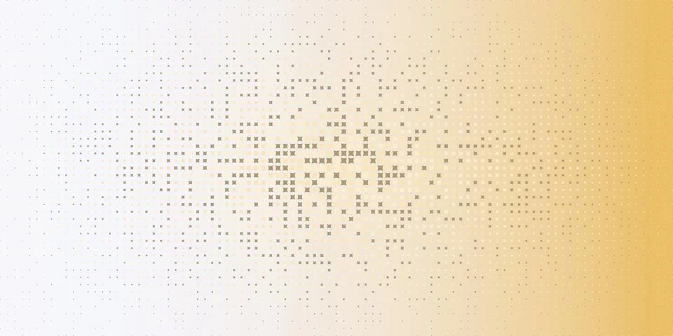 Abstract digital dot background with a smooth gradient from white to gold Stock Illustration