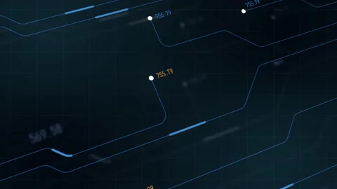 Abstract digital dot line particle data background connecting technology conc Stock Footage 209484895