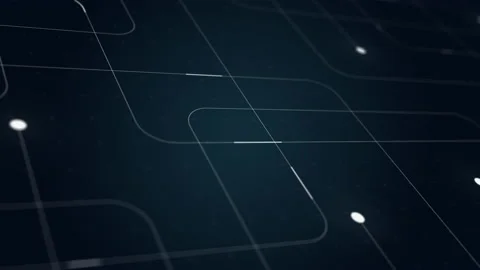 Abstract digital dot line particle data background connecting technology conc Stock Footage 210059615