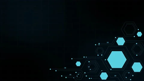 Abstract digital dot line particle data background connecting technology conc Stock Footage 210487420