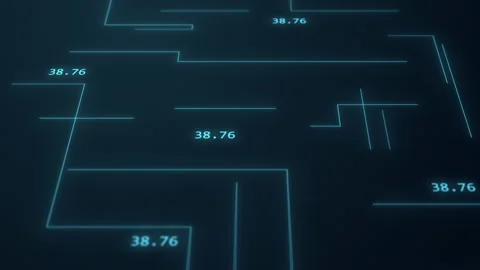 Abstract digital dot line particle data background connecting technology conc Stock Footage 217279836