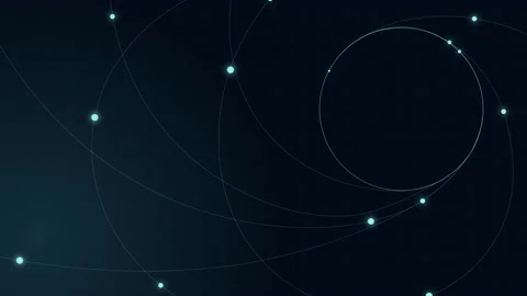 Abstract digital dot line particle data background connecting technology conc Stock Footage 219218480