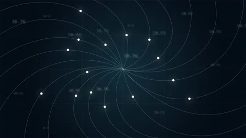Abstract digital dot line particle data background connecting technology co.. Stock Footage 224617854