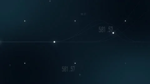 Abstract digital dot line particle data background connecting technology co.. Stock Footage 229229947