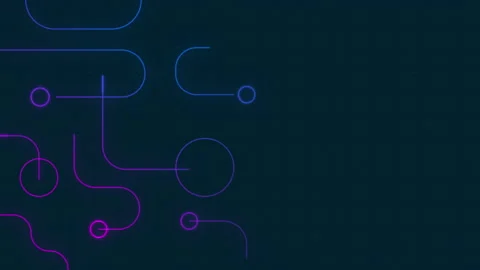 Abstract digital dot line particle data background connecting technology co.. Stock Footage 235603905