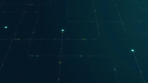 Abstract digital dot line particle data background connecting technology co.. Stock Footage 238804755