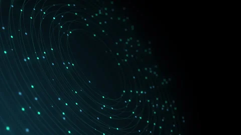 Abstract digital dot line particle data background connecting technology co.. Stock Footage 241483077