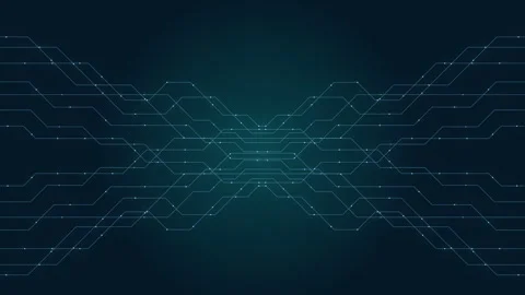 Abstract digital dot line particle data background connecting technology co.. Stock Footage 241484066