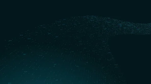 Abstract digital dot line particle data background connecting technology co.. Stock Footage 243639737
