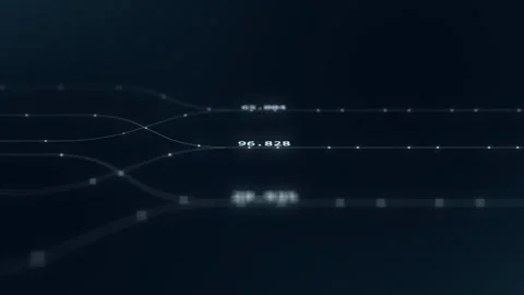 Abstract digital dot line particle data background connecting technology co.. Stock Footage 252242653