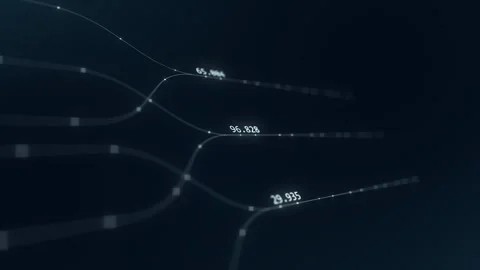 Abstract digital dot line particle data background connecting technology co.. Stock Footage 252242752