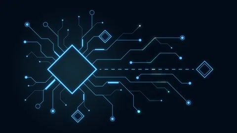 Abstract digital dot line particle data background connecting technology co.. Stock Footage 257525760