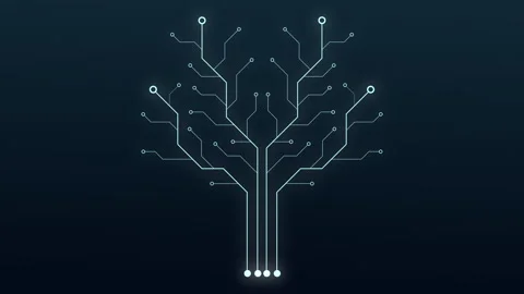 Abstract digital dot line particle data background connecting technology co.. Stock Footage 257533754