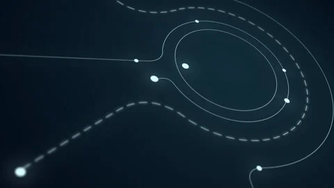 Abstract digital dot line particle data background connecting technology co.. Stock Footage 262614307