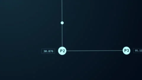 Abstract digital dot line particle data background connecting technology co.. Stock Footage 262638385