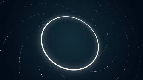 Abstract digital dot line particle data background connecting technology co.. Stock Footage 262638414