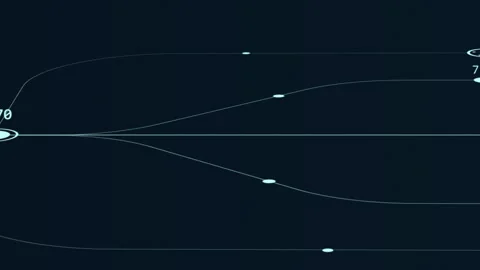 Abstract digital dot line particle data background connecting technology co.. Stock Footage 263950293