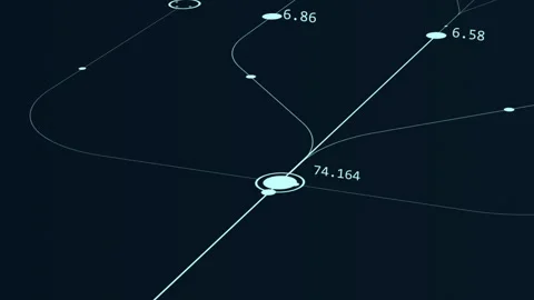 Abstract digital dot line particle data background connecting technology concept Stock Footage 263950308