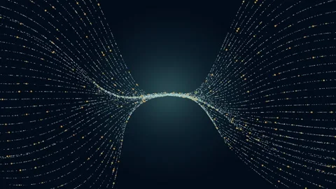 Abstract digital dot line particle data background connecting technology co.. Stock Footage 277236421