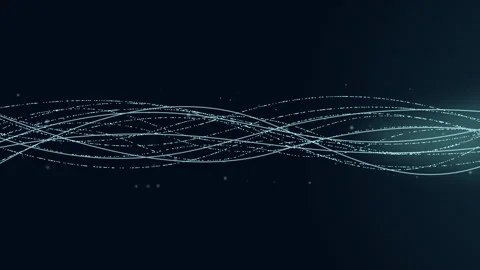 Abstract digital dot line particle data background connecting technology co.. Stock Footage 277237574