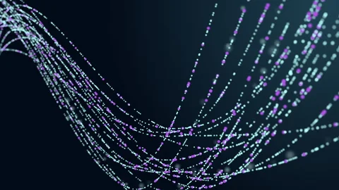 Abstract digital dot line particle data background connecting technology co.. Stock Footage 277237584