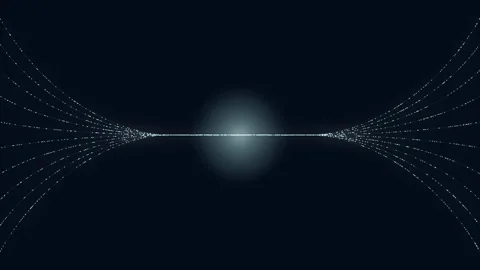 Abstract digital dot line particle data background connecting technology co.. Stock Footage 277240013