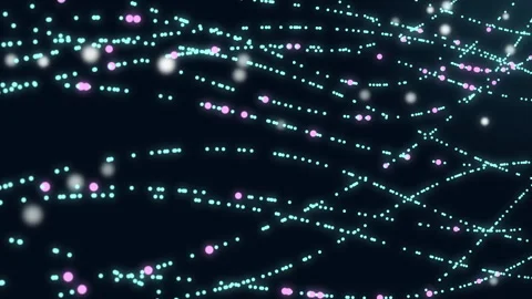 Abstract digital dot line particle data background connecting technology co.. Stock Footage 277240245