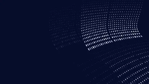 Abstract Digital Dot Matrix Wave Futuristic Technology Background イラスト素材