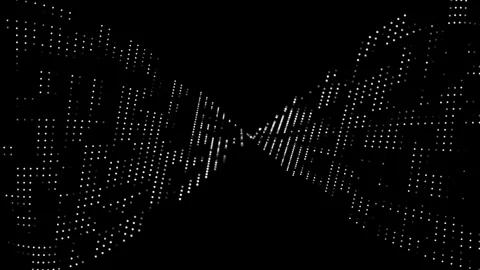 Abstract Digital Dot Particle Tunnel Perspective Seamless Loop Background Stock Footage 335567633