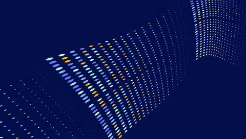 Abstract Digital Dot Wave Grid Futuristic Technology Background イラスト素材
