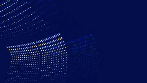 Abstract Digital Dot Wave Motion Futuristic Tech Background イラスト素材