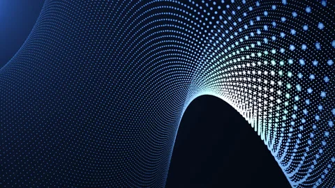 Abstract digital doted geometric background. 4K video Stock Footage 151284212