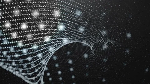 Abstract digital doted geometric background. 4K video Stock Footage 151284220