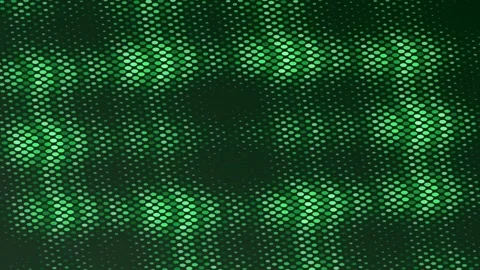Abstract Digital Dots Glow in Green Display Stock Footage 327603460